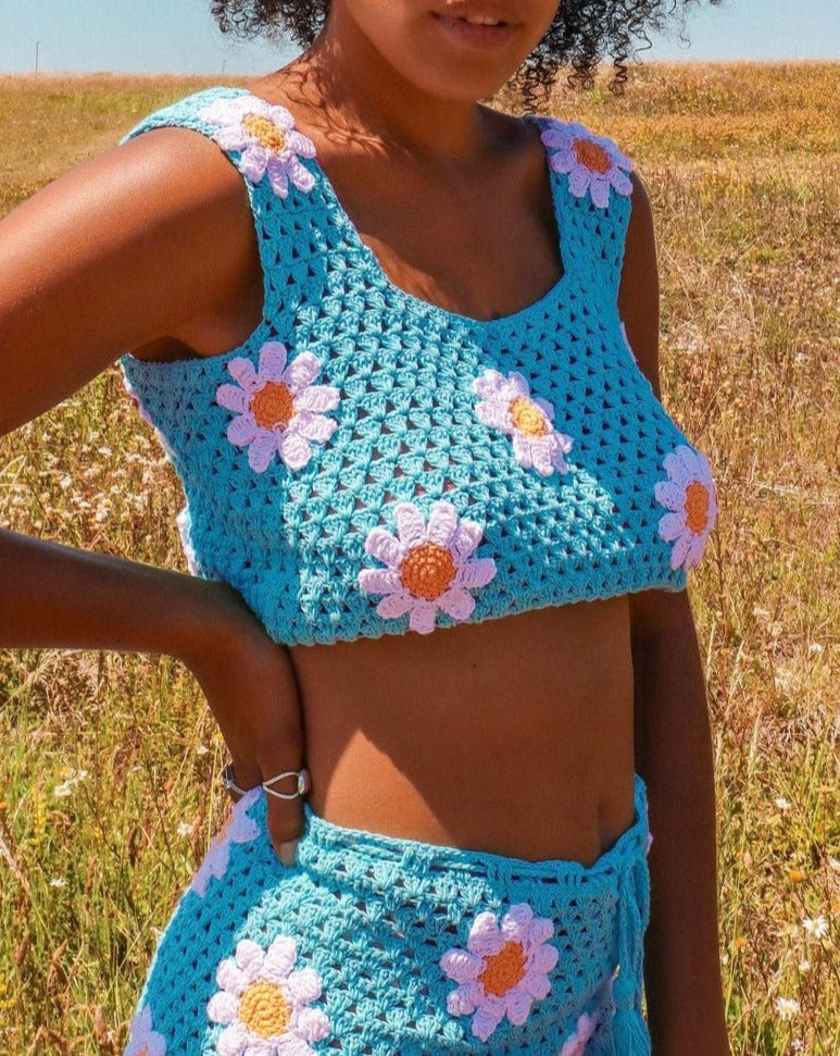 Daisy Blossoms Crochet Coord Set