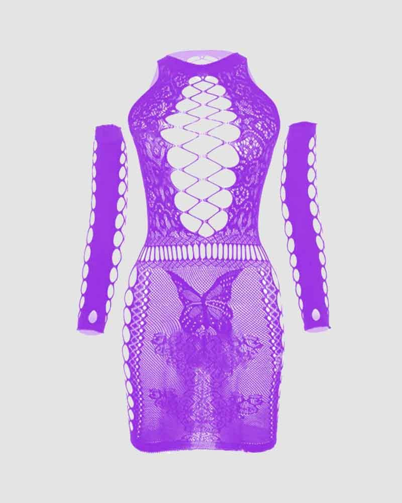 Festival Fishnet Cut Out Dress