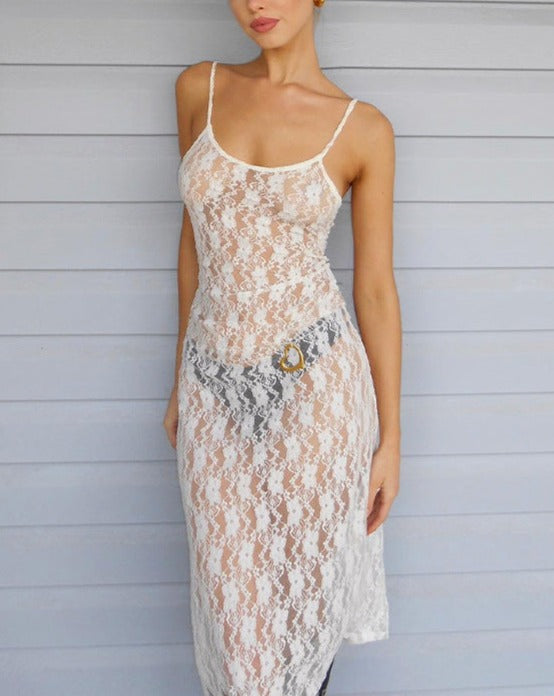 Lace Perspective Cami Maxi Dress