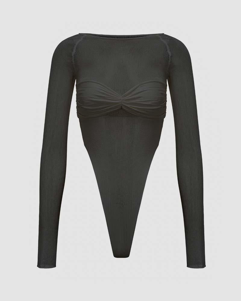 Bralet Long-sleeve Mesh Bodysuit