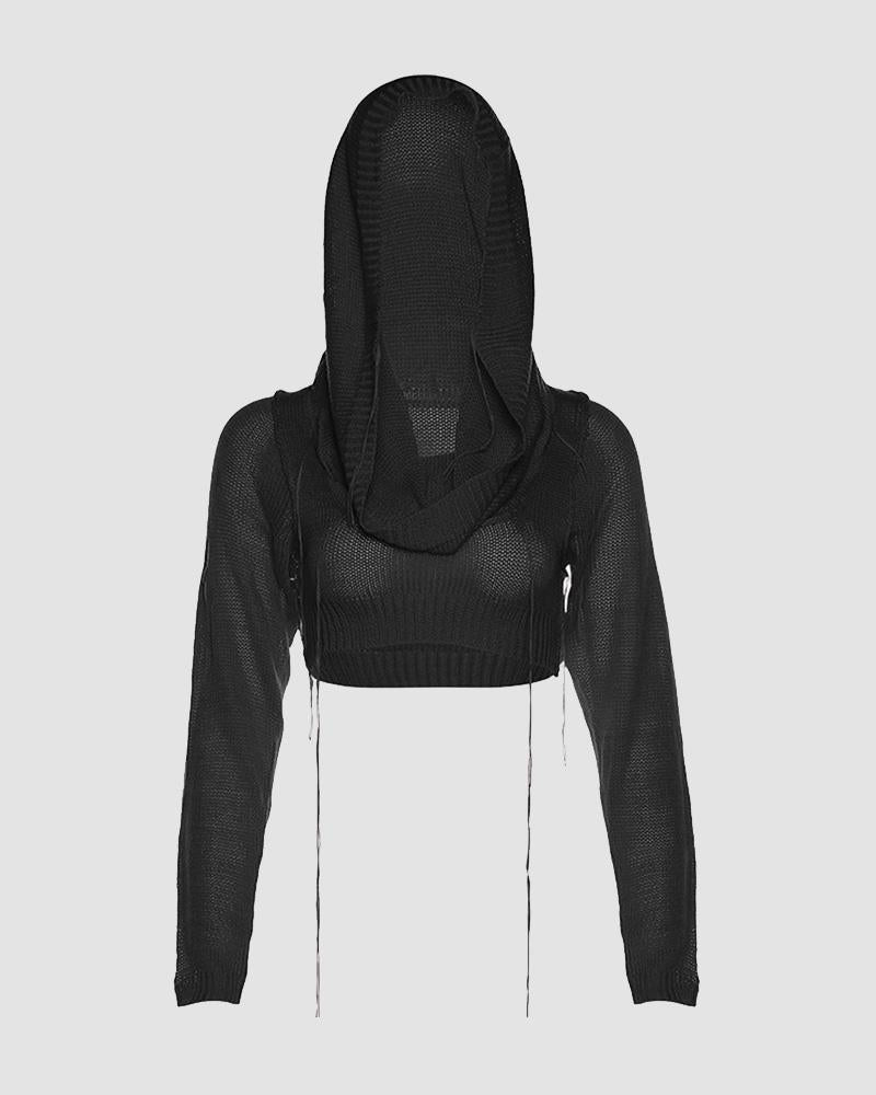 Deserted Wanderer Long Sleeves Knit Hoodie