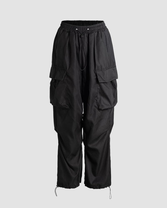 Stormy Charcoal Parachute Pants