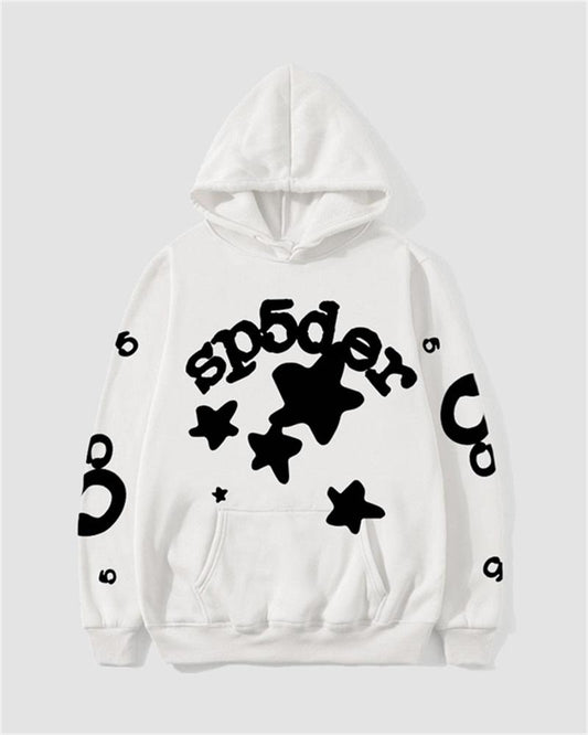 Spider Star Print Hoodie