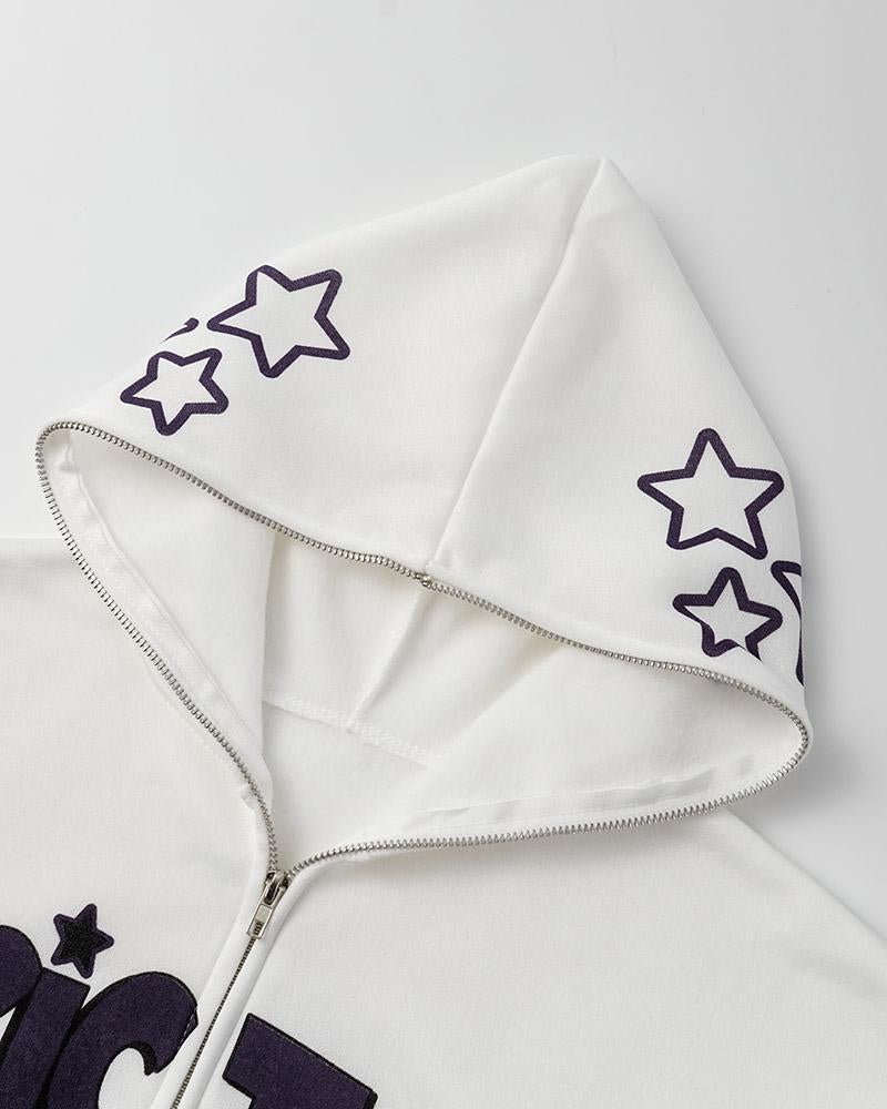 Magic Trip Star Print Hoodie