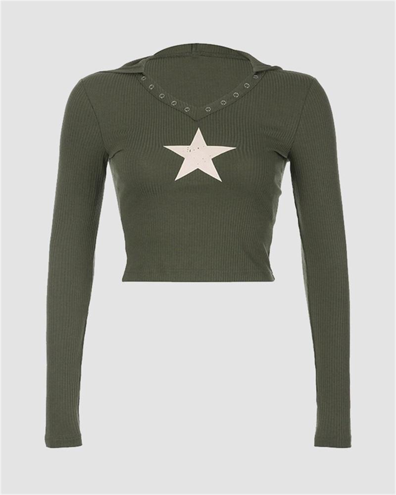 Star Despair V-Neck Top