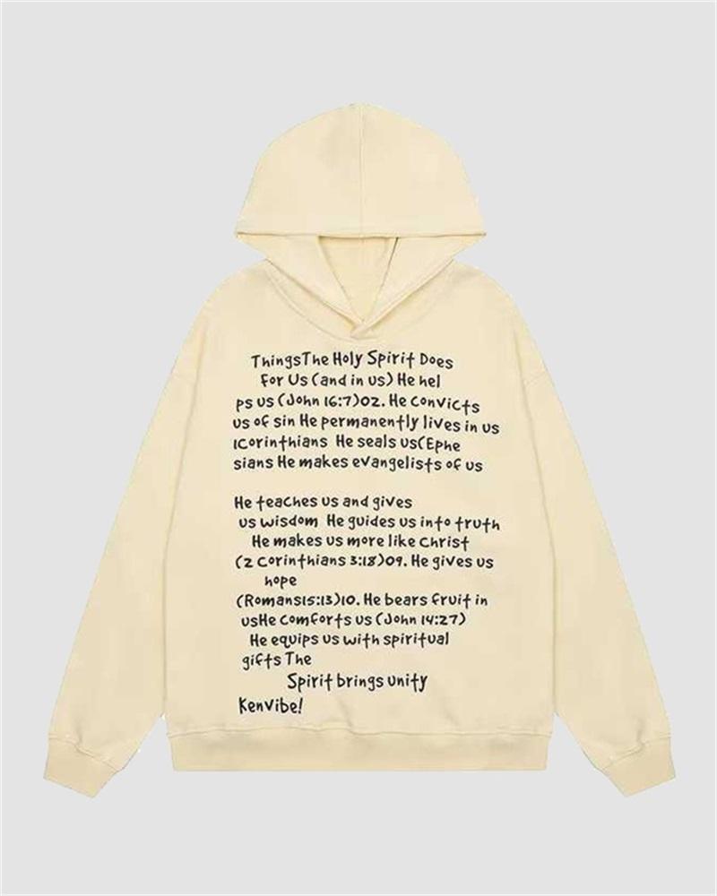 Retro Letter Print Hoodie