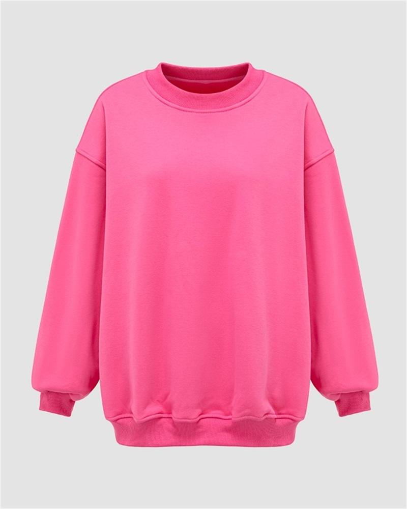 Soild Color Crew Sweatshirt