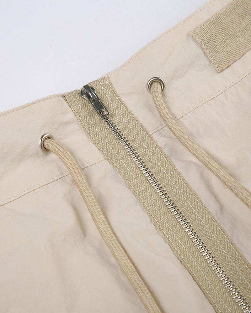 Utility Shoestring Cargo Skirt