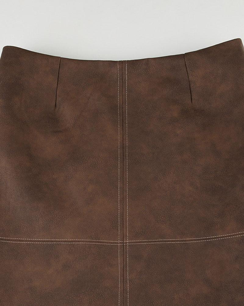 Cowgirl Leather Maxi Skirt