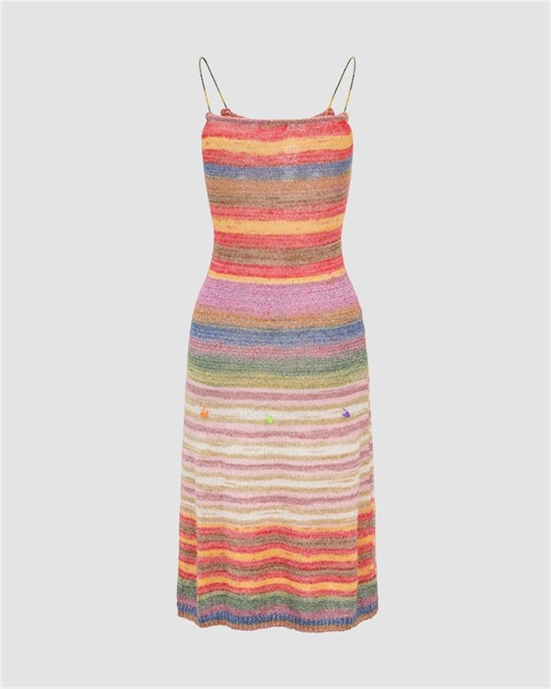 Dunereach Midi Knit Gradient Dress