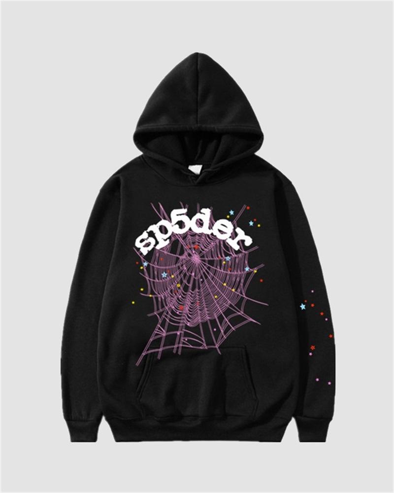 Letter Spider Print Hoodie