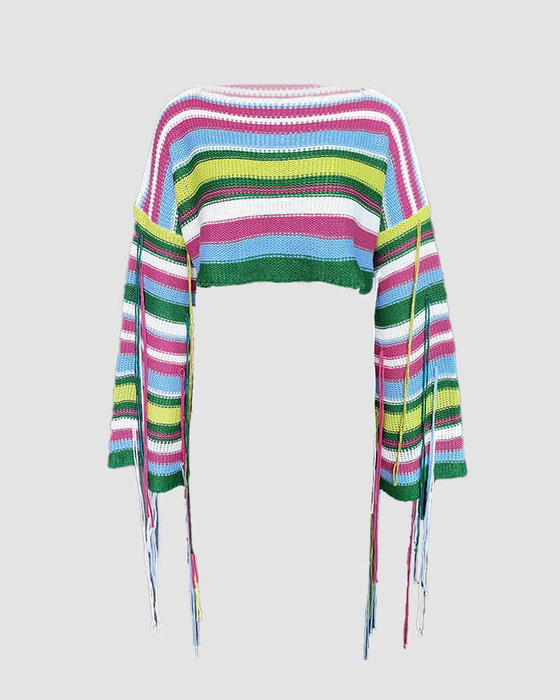 Burning Girl Knit Cropped Jumper