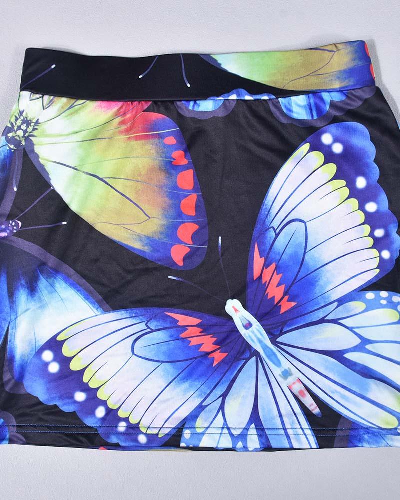 Strings Butterfly Skirt Coord Set