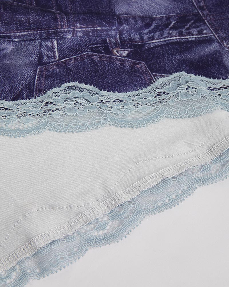 Denim Deal Cami Lace Coord