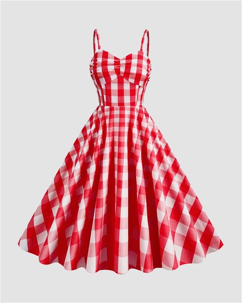 Dreamland Picnic Flare Gingham Dress