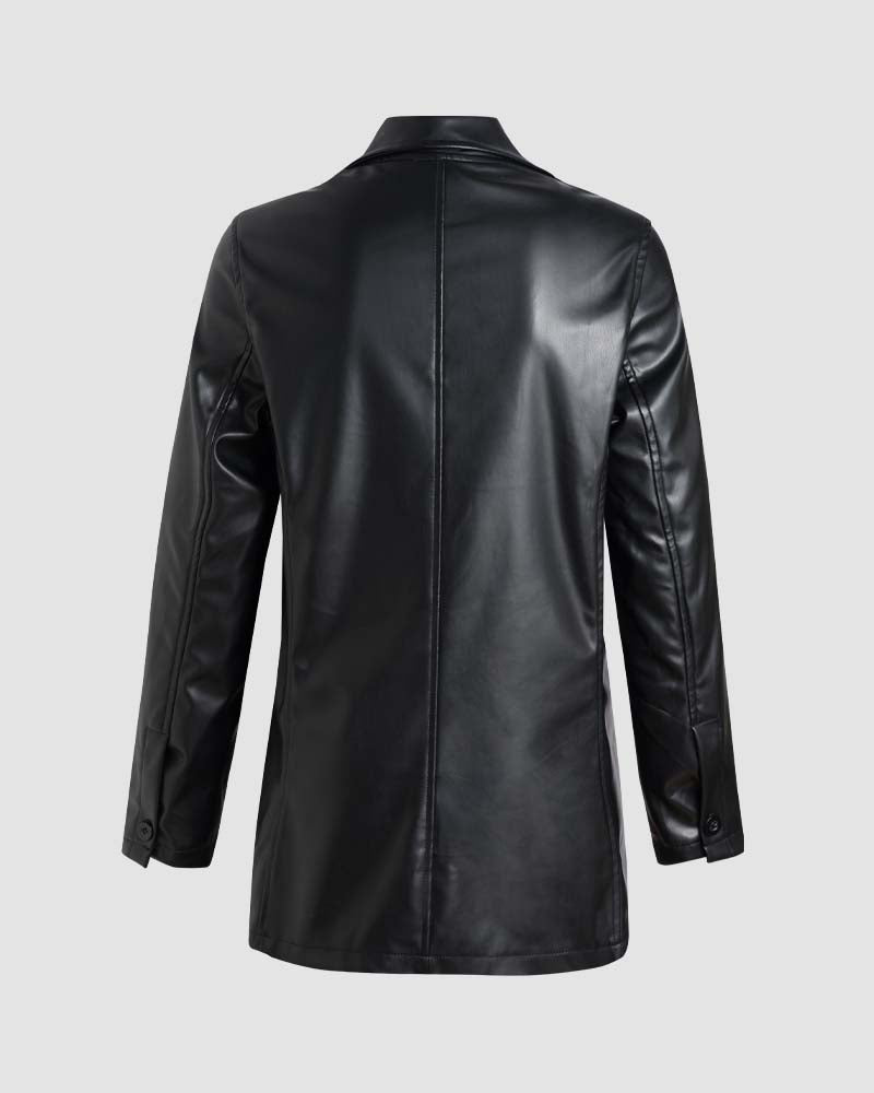 Asterworth Pleather Blazer