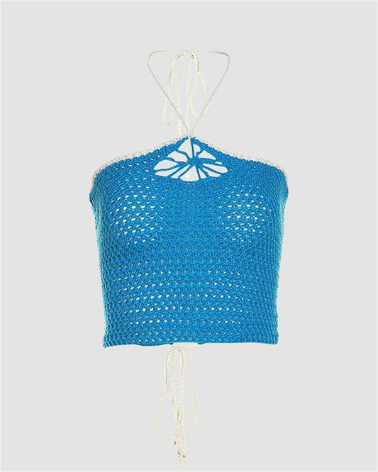 Ocean Crochet Halter Top