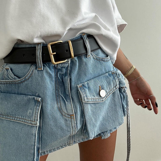 Manhattan St. Denim Mini Skirt