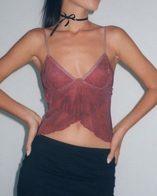 Sunset Mesh Cami Top