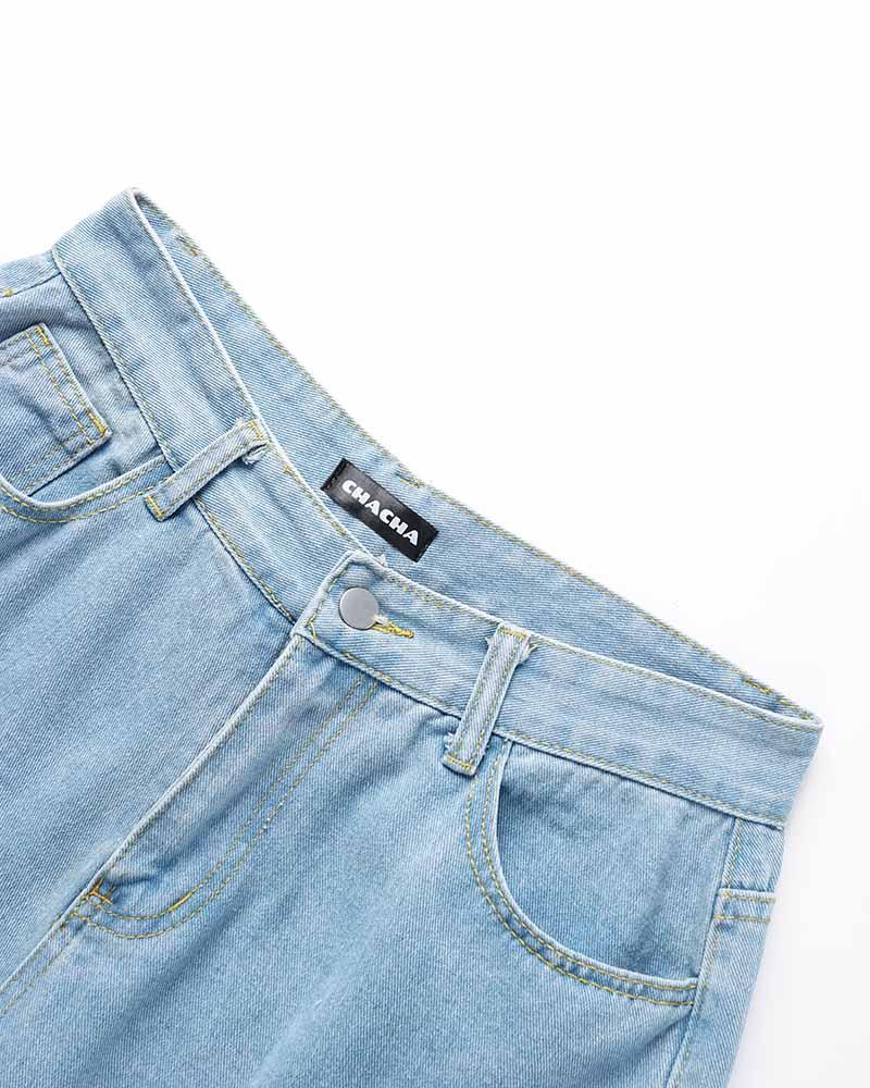 Persephone Pocketed Oversized Denim Jeans