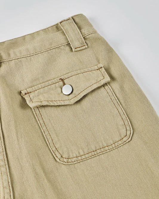 Low Waist Side Pocket Cargo Pants