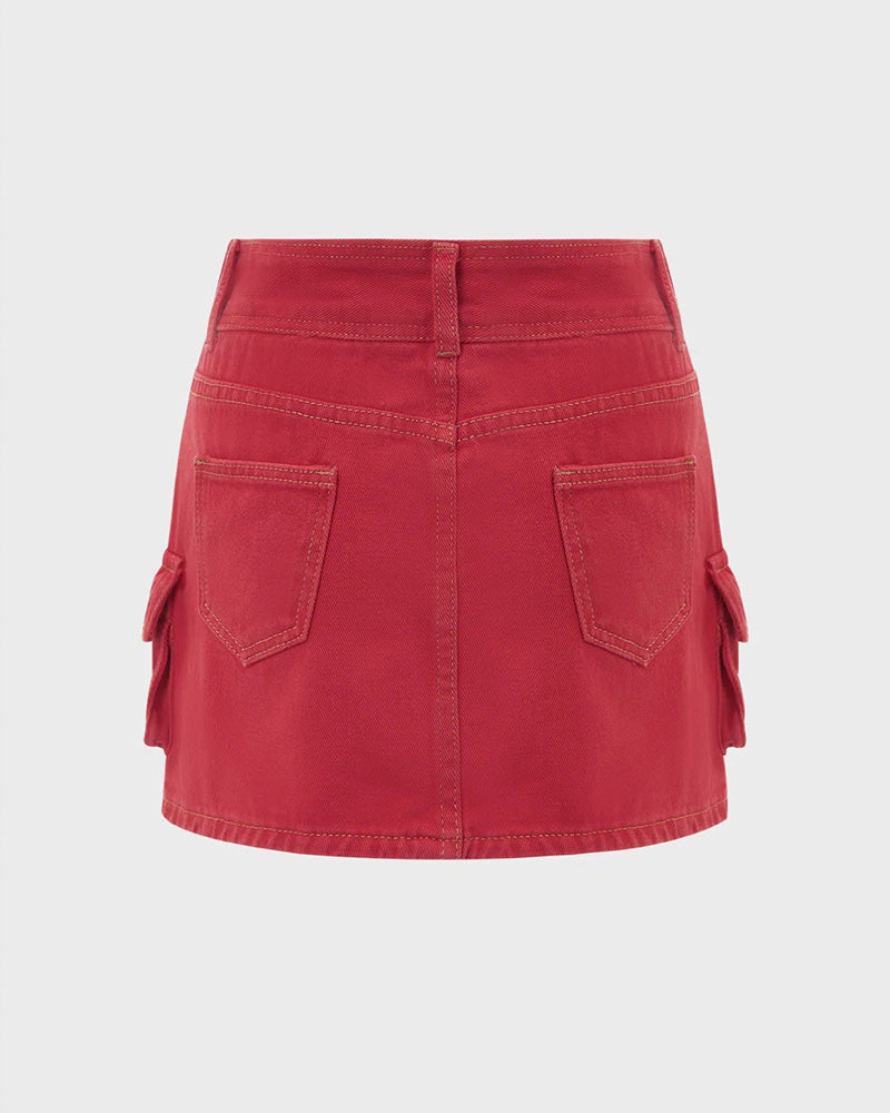 Faded Rays Cargo Skirt