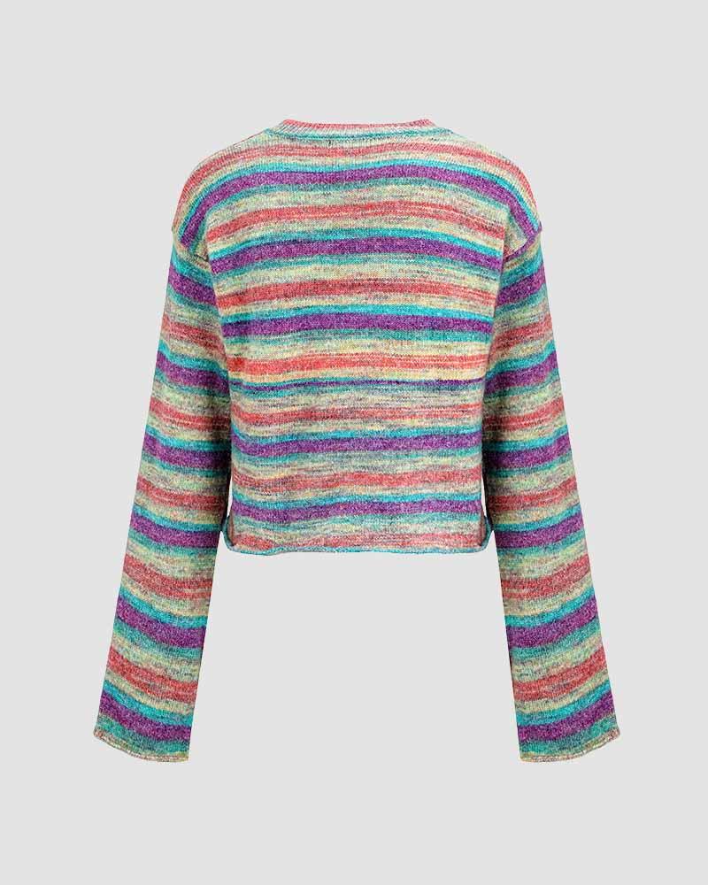 Rainbowscope Knit Flare Sweater