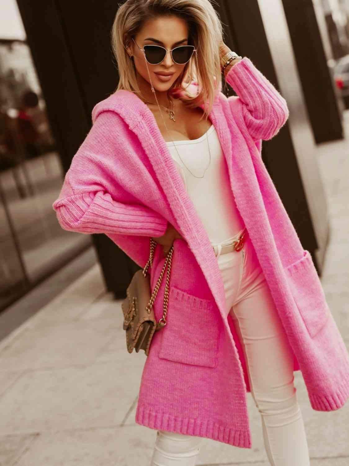 Street Style Graphic Hooded Cardigan