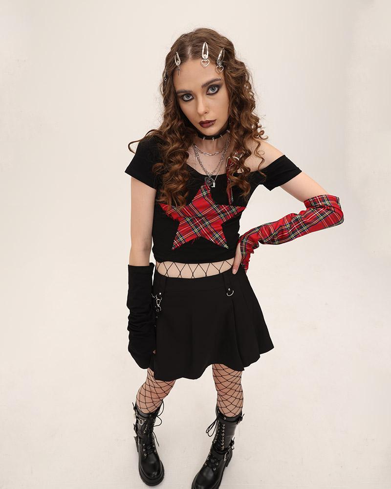 Harajuku High Waisted Grunge Girl Chain Skirt