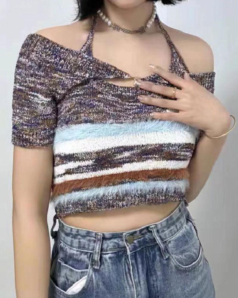 Blythesoll Stripe Cropped Top