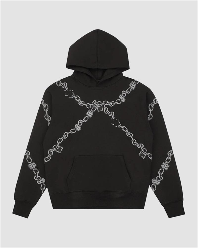 Metal Chain Reflective Hoodie