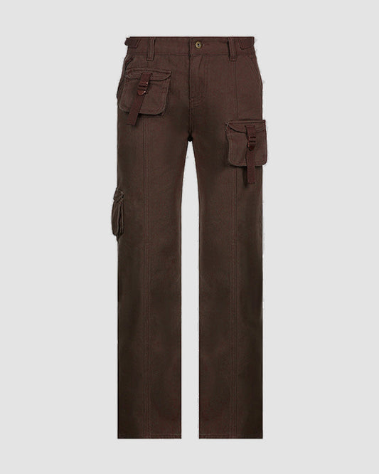 Belt Looped Waist Cargo Pants