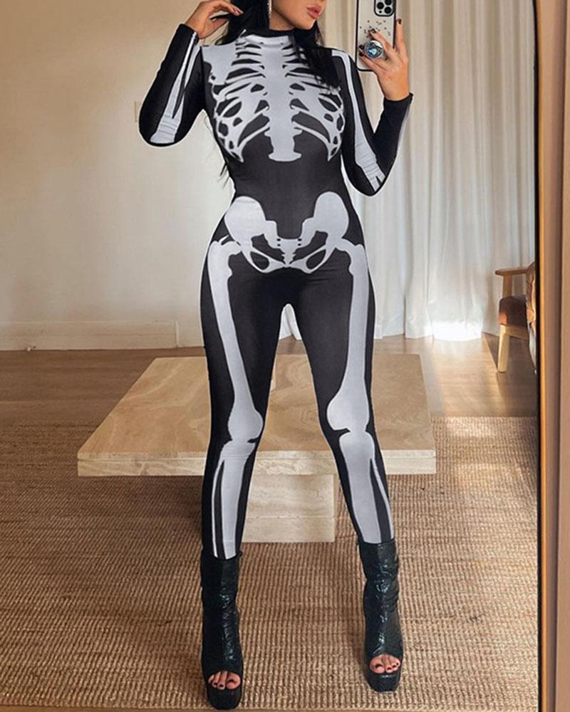 Halloween Skeleton Jumpsuit