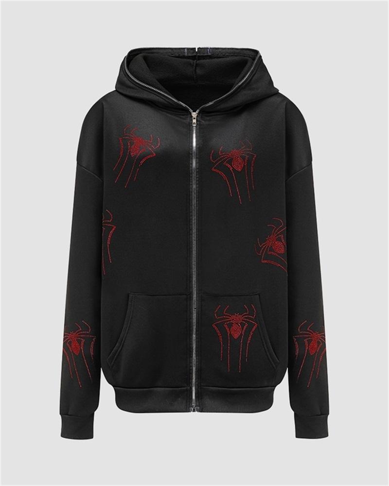 Spider Calling Zip Hoodie