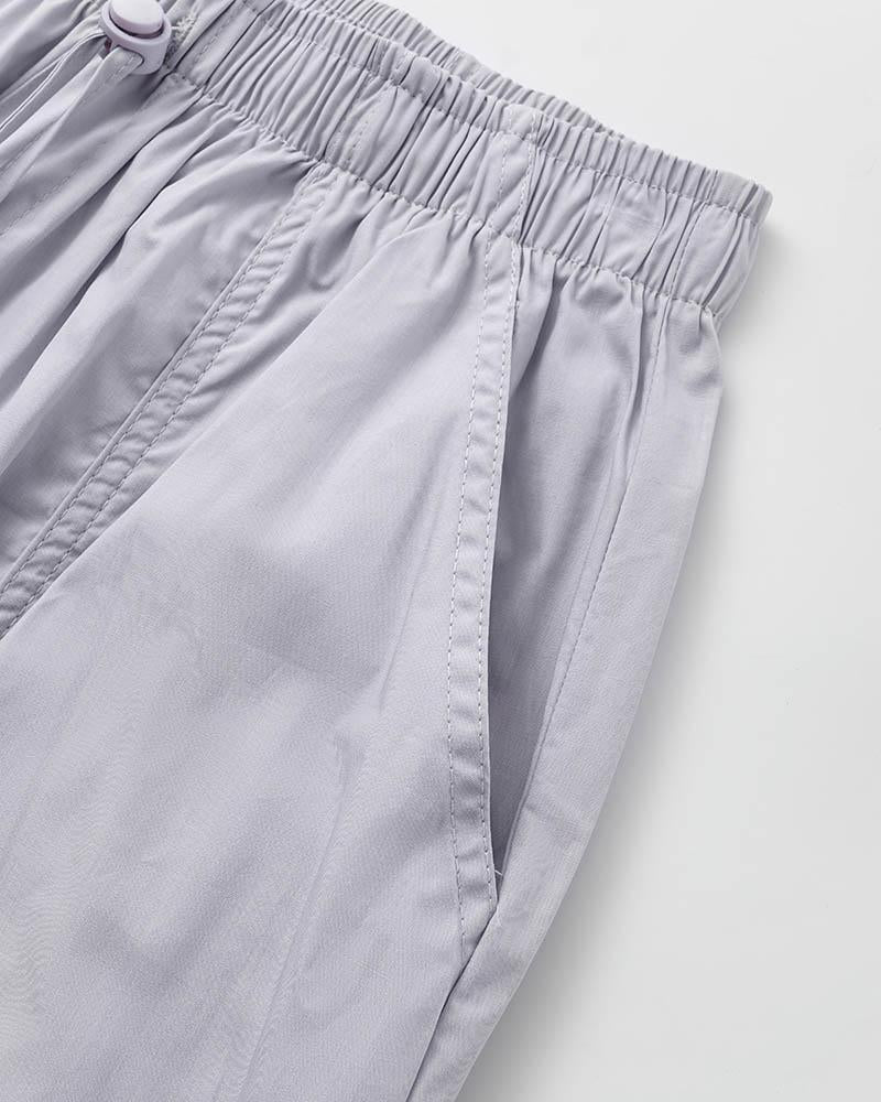 Retro Elastic Waist Drawstring Pants