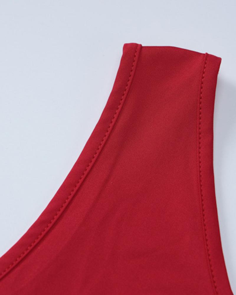 Red Off Waist Sexy Festival Maxi Dress