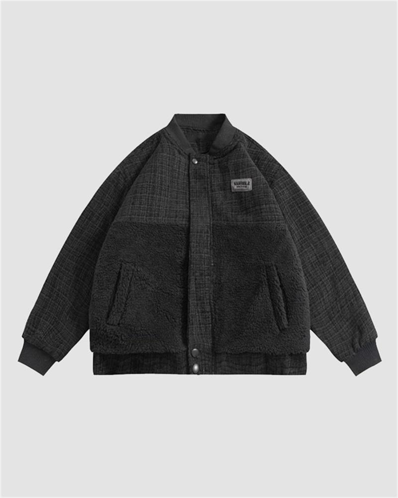 Wind Spliced Wool Cotton Jacket