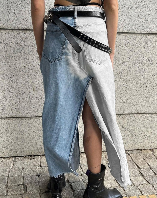 Sanctum Asymmetric Denim Slit Jeans