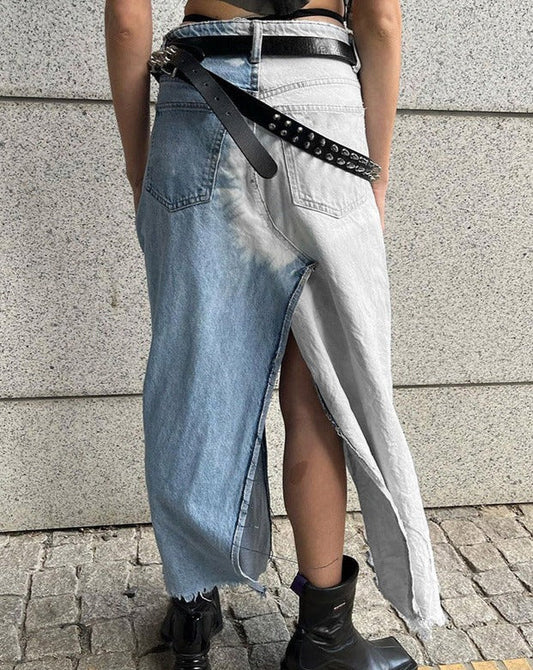 Sanctum Asymmetric Denim Slit Jeans