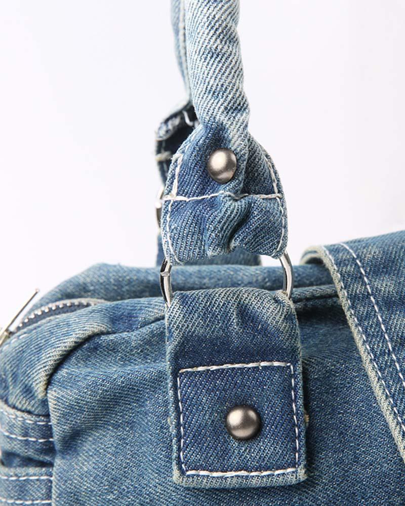 Denim Patch Star Accent Bag