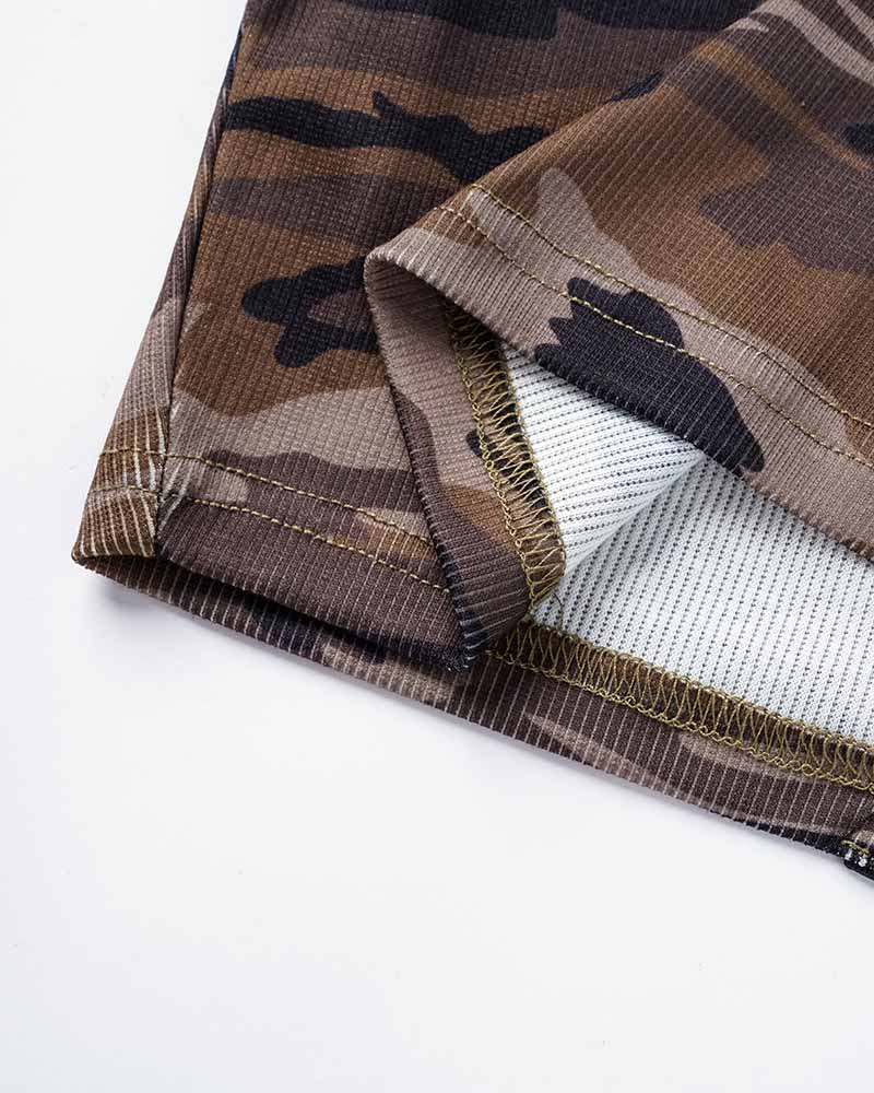 Wilderness Beck Camo Cropped Hoodie