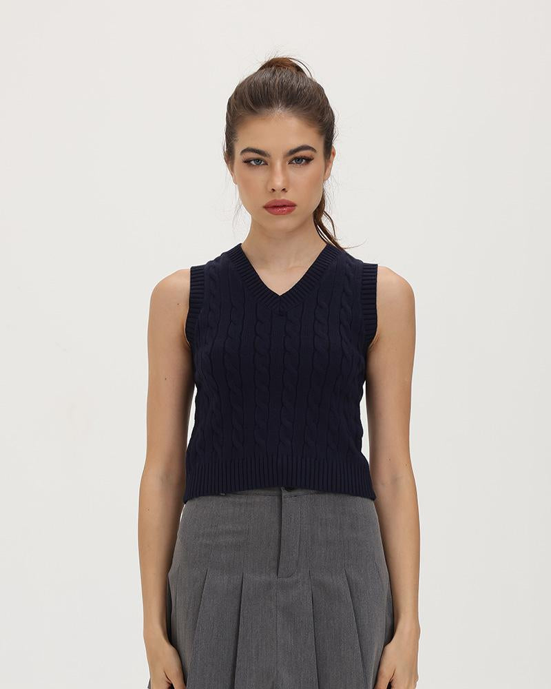 Oxford Cable Vest Top