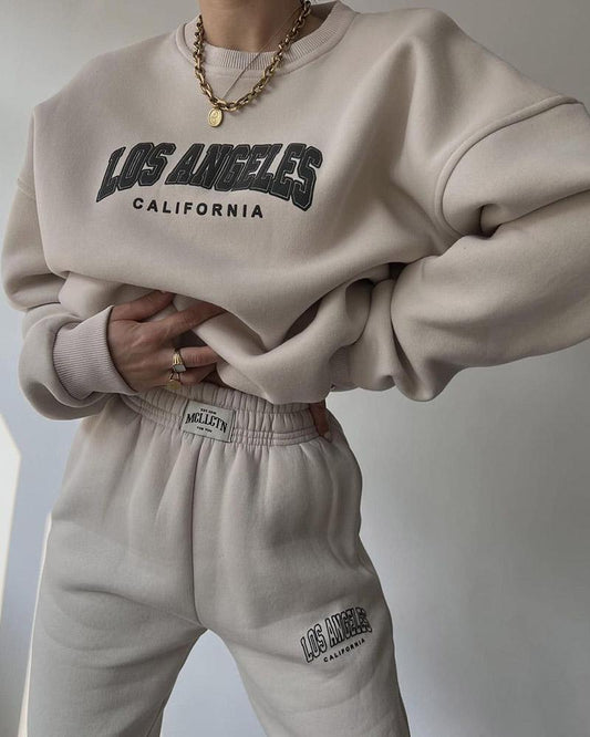 LOS ANGELES Fleece Tracksuit Set