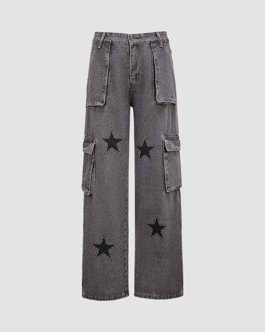 Werenights Grunge Stars Cargo Pants