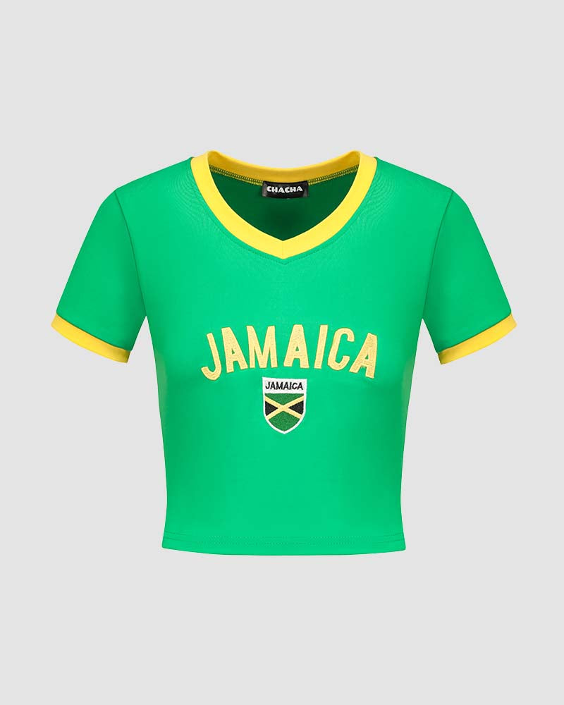 Jamaica Raglan Sports Top