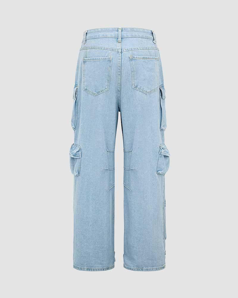 Persephone Pocketed Oversized Denim Jeans