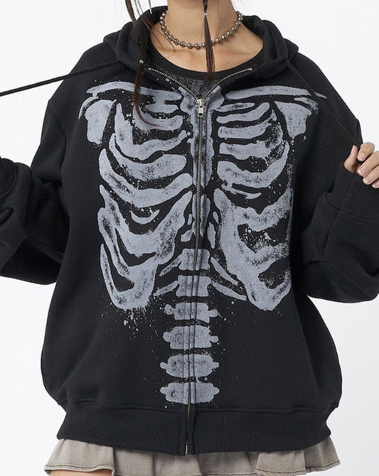 Ribcage Abyss Zip Hoodie