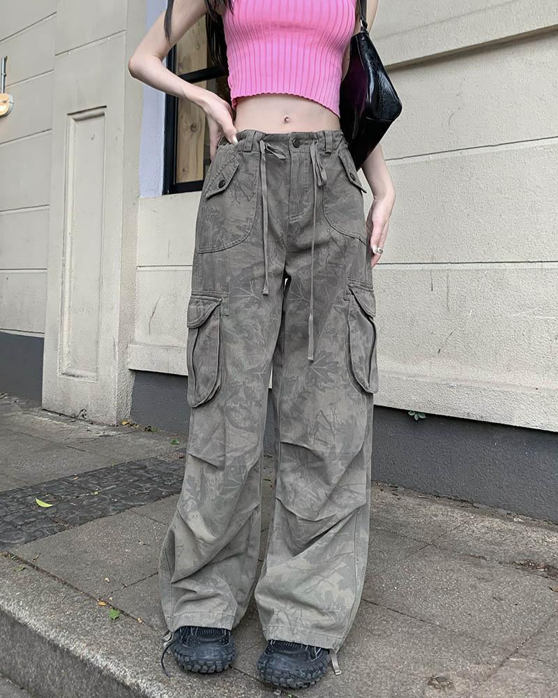 Forest Astral Oversized Cargo Pants