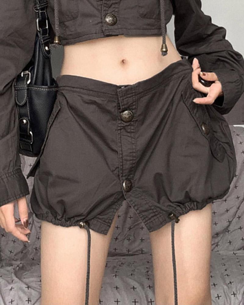 Vault Dusk Cargo Button Skirt