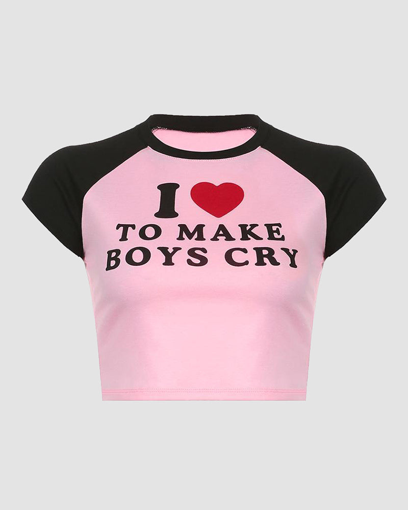 Make Boys Cry Baby Raglan Top